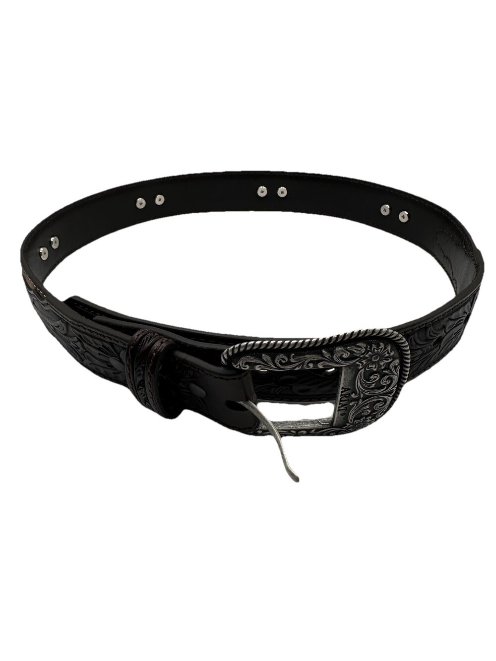 Ariat Boy's Longhorn Western Belt with Tooled Tabs